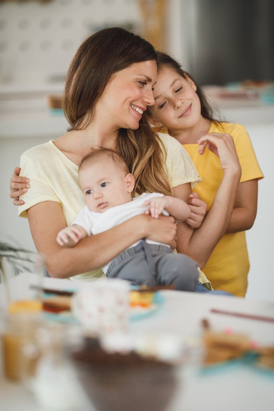 A mother and her baby